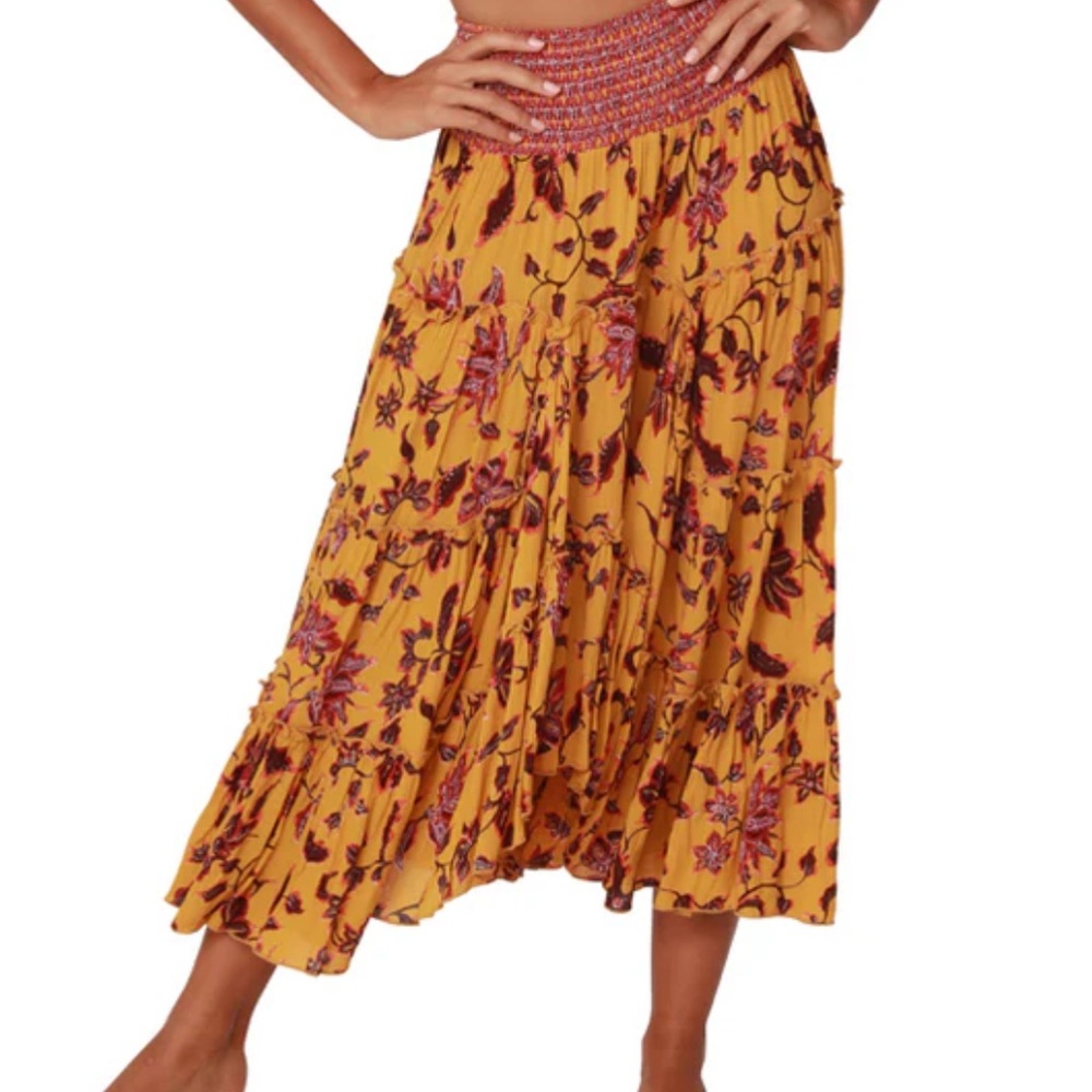 Floral Yellow Skirt